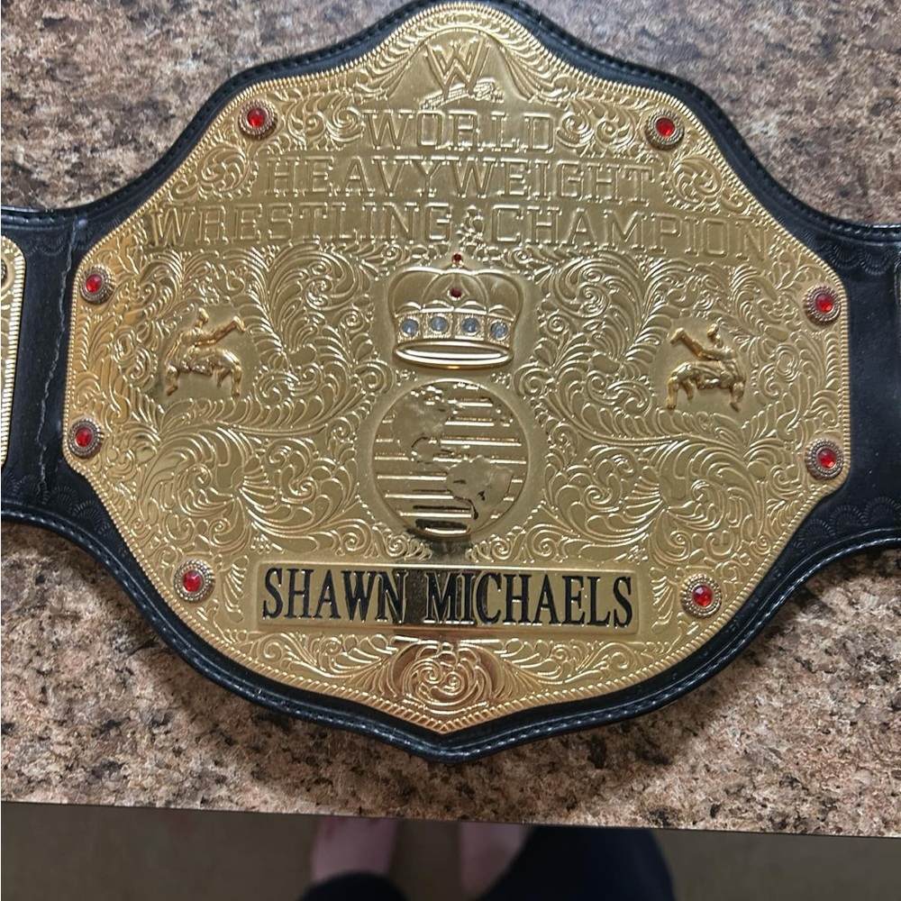 Kids Size WWE World Heavyweight Championship Belt (Shawn Michaels Nameplate)